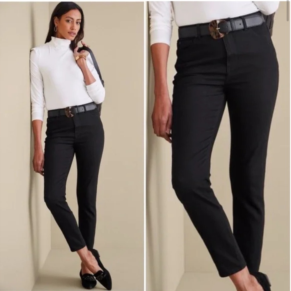 SOFT SURROUNDINGS Black Ultimate Denim Skinny Ankle Jeans XS